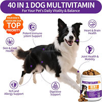 200 comprimés à mâcher multivitaminés pour chiens, 40-en-1, aide au bien-être, renforcement de l'immunité, soin de la mobilité des articulations, saveur poulet, 360g