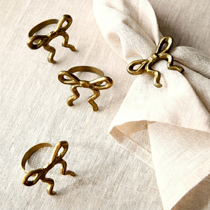 Anillos para Servilletas con Acabado Bronce para el Hogar y Regalos, Anillos Metálicos para Servilletas para Mesas Modernas - Product Image 1