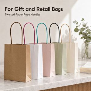 Poignée en corde de papier torsadée durable, fabrication artisanale, poignée en papier naturel OEM pour grands sacs de courses, approvisionnement en gros, exportation directe usine - Product Image 3
