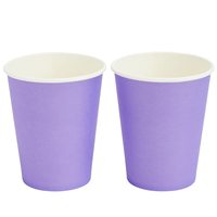 Ensemble de fête moderne violet de 72 pièces comprenant des assiettes en papier, des gobelets, des serviettes pour 24 invités pour les décorations d'anniversaire