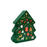 Boîte cadeau en forme de sapin de Noël verte, recyclable, faite à la main, personnalisée, pour bonbons, biscuits, chewing-gum, avec couvercle et base, pour cadeau d'enfant