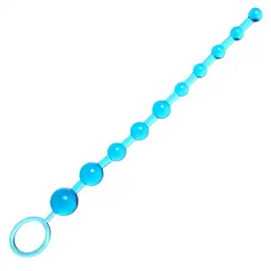 Rechargeable TPR 10 Beads Gay Toys Tail Butt Plug Tube Anal Beads with Safety Pull Ring