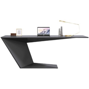 Bureau moderne simple en bois blanc et noir avec tiroirs, peinture au four de forme spéciale, usage commercial, Villa <span class=keywords><strong>LINO</strong></span> - Product Image 5