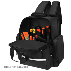 Waterproof Oxford <b>Tool</b> <b>Backpack</b> for Electricians HVAC Techs OEM 100 lb Capacity Multi-Compartment Storage Adjustable - Product Image 1