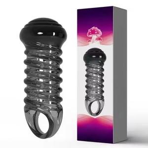 Bestseller Hochwertige TPE Silikon Dildos Wieder verwendbare <span class=keywords><strong>extra</strong></span> gepunktete Weich gummi Penis Kondom - Product Image 4