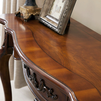 Vente directe d'usine, table console de style antique, table d'entrée en bois massif avec rangement, salon, couloir, mobilier de hall d'hôtel