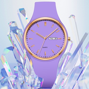 Montres pour femmes à la mode, nouvelle collection, bracelet en silicone, mouvement à quartz japonais, montres pour filles - Product Image 2