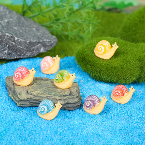 Figuras en miniatura de rana y caracol, decoración de jardín de resina, artesanía de paisaje de mesa, decoración interior y exterior - Product Image 2