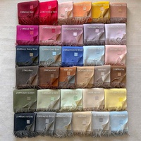 Nouvelles écharpes musulmanes automne-hiver, style coréen, châle en mélange de laine, couleur unie, écharpe à franges unisexe pour couples, écharpe épaisse et chaude pour le cou