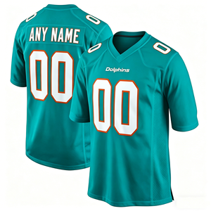Maillots de football américain à manches courtes personnalisés avec nom et numéro du joueur, respirants, à séchage rapide, vente en gros, très demandés - Product Image 2