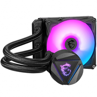 Refroidisseur MSI MAG CORELIQUID 120R 12 CM avec prise en charge ARGB, socket CPU Intel LGA 1150/1151~/2066 pour refroidissement par eau de bureau, radiateur
