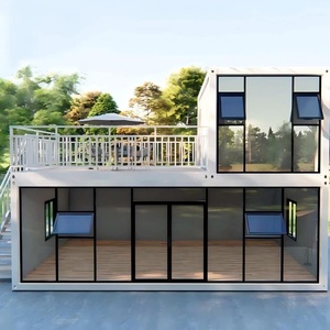 บ้านสำเร็จรูปเคลื่อนย้ายได้ โครงสร้างเหล็กหรูหรา แบบแผ่นเรียบ บรรจุในตู้คอนเทนเนอร์ สำนักงานสำเร็จรูป วิลล่าสำเร็จรูป โรงแรมแบบถอดประกอบได้ - Product Image 2