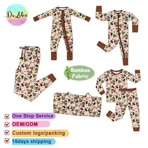 <span class=keywords><strong>Ropa</strong></span> de Bambú <span class=keywords><strong>para</strong></span> Niños al por Mayor, Pijamas de Bambú Personalizados Estilo Vaquero Occidental, Conjuntos de Mameluco con Cierre <span class=keywords><strong>para</strong></span> Bebés - Product Image 3