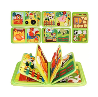 Montessori Jouet Préscolaire Apprentissage Animaux Livre Activités Développement Sensoriel Occupé Conseil Mon Premier Ferme Calme Livre pour Enfants Cadeau