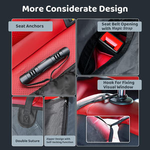 Housse de siège de voiture imperméable pour chien, protection de dossier de siège arrière, hamac avec protection latérale en maille, housse de siège de voiture pour chien - Product Image 3