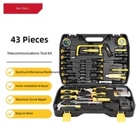 Kit d'outils d'électricien Deli pour la maison et la télécommunication avec multimètre, boîte à outils de réparation électronique, matériel portable