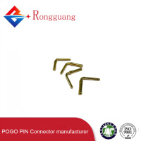 Connecteur de borne coudée à 90 degrés en laiton plaqué or personnalisable OEM avec broches à chape Accessoires de connecteur