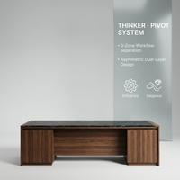 Bureau de direction en bois durable personnalisé, bureau de PDG moderne et luxueux pour le bureau à domicile, résistant à l'eau, directement de l'usine