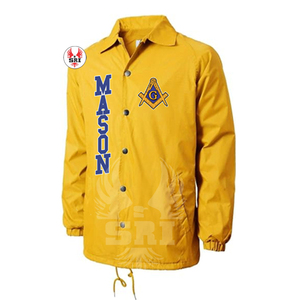 Veste maçonnique Mason Letterman Veste d'entraîneurs sur mesure | Veste doublée de logo de broderie personnalisée maçonnique Regalia pour hommes - Product Image 3