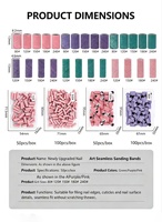 Kit d'outils de manucure avec embouts de ponceuse à ongles sans soudure améliorés de 3 mm, grain 80 #   120 # 150 # 180 # 240 #   Bandes de ponçage pour perceuses à ongles