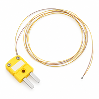 Kabel Pengukur Suhu Termokopel Tipe T/K Ultra-tipis Poliimida, Presisi Tinggi, Kawat Ganda, IP65, OEM