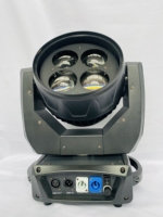Lampu LED 4-Eye Par Light Zoom Moving Head 4x50W COB DMX512 Kontrol IP20 Putih Dingin 5600K Opsional untuk Penggunaan Taman Aluminium+Plastik