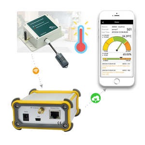 Système de capteur RF sans fil industriel IoT Smart Alam Sonde de température et d'humidité avec boîtier en plastique et garantie de 2 ans - Product Image 1