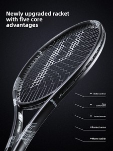 Raqueta de Tenis <span class=keywords><strong>Prince</strong></span>, Pequeña, Negra, Unisex, Completamente de Carbono, Profesional, Modelo 25 Nuevo, 7T56, Cabeza Ligera, Equilibrio TXT, Serie Tour - Product Image 5