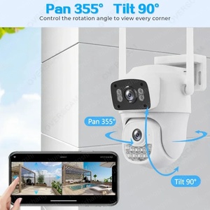 Caméra de surveillance extérieure sans fil IP Wifi 5K 10MP à double objectif PTZ avec détection humaine IA et suivi automatique - Product Image 3