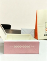 Boîte à cupcakes en papier kraft faite à la main avec logo imprimé personnalisé, emballage portable et recyclable pour tartes aux œufs, pliable, pour cadeaux