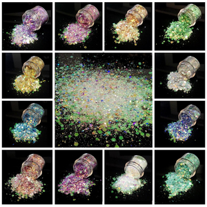 12 Colors Chunky Glitter Holographic Craft Glitter | Cosmetic Nail <b>Art</b> <b>Sequins</b> Mixed Fine Glitter Flakes for Nails <b>Art</b> - Product Image 3