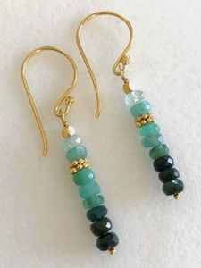 Nouvelles boucles d'oreilles minimalistes délicates en cristal rose avec perles d'eau douce, bijoux faits à la main, résistants à l'eau, pour femmes, cadeaux - Product Image 2