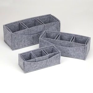 Panier de rangement rectangulaire multifonctionnel en feutre grande capacité, style américain, marque Mofelt, pour usage domestique quotidien, gain de place - Product Image 1