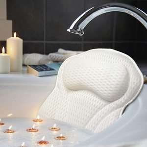 Coussins de bain de luxe, oreillers de bain pour le soutien du cou et du dos, <span class=keywords><strong>appui</strong></span>-<span class=keywords><strong>tête</strong></span> de bain avec tissu en maille 4D, ventouses antidérapantes - Product Image 5