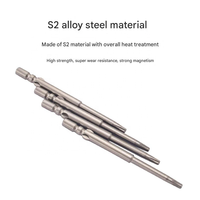 Embouts de tournevis magnétiques Torx de longueur 80mm en acier S2 pour le travail de précision