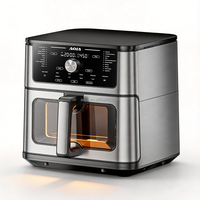 Friteuse à air intelligente XL 10L de haute technologie avec fenêtre visible, appareil électrique numérique, cuiseur multifonctionnel en acier inoxydable de haute qualité