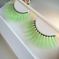 Marque privée 3D fourrure de vison cheveux synthétiques faux cils couleur longue naturelle dramatique cils colorés dans la boîte modèle