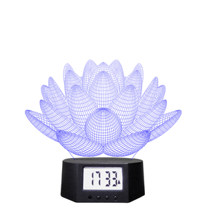 Base d'horloge tactile brillante <span class=keywords><strong>7</strong></span> couleurs Offre Spéciale, alarme disponible à distance, lampe de nuit 3d - Product Image 1