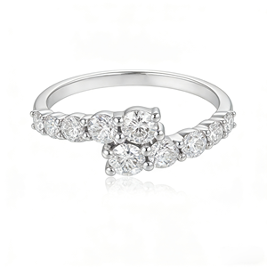 Anillo de compromiso de oro macizo de 10K/14K/18K con diamante CVD cultivado en laboratorio IGI, chapado en oro de 14K, para hombre y mujer, ideal para fiestas. - Product Image 1