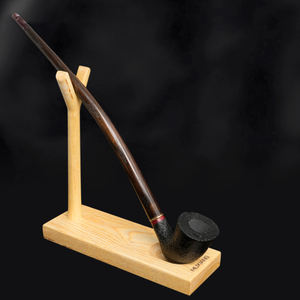 MUXIANG Pipa da Fumo in Legno di Radica di Briar Tipo Gandalf Vintage con Stelo Lungo Curvo, Vendita Diretta dalla Fabbrica, Laccata - Product Image 3