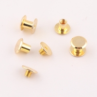 Vis de liage pour livre chicago, accessoire en métal, couleur or, 6mm, 50 pièces