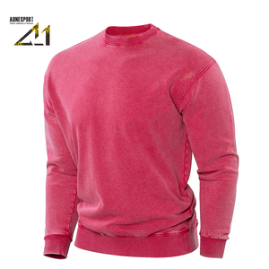 เสื้อสเวตเชิ้ตคอกลมผ้าฝ้ายบาติกเนื้อหนัก 450gsm 100% สำหรับผู้ชาย |   เสื้อพูลโอเวอร์ผ้าเฟรนช์เทอร์รี่เส้นด้ายคู่ขนาดใหญ่พิเศษ |   รับผลิตโลโก้ตามสั่ง - Product Image 1