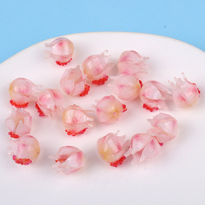 Nuevos Adornos Decorativos 3D con Flores y Granadas Rojas, para Manualidades, Pendientes y Colgantes - Product Image 4