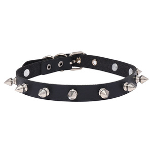 Collar de cuero PU Punk Rock para mujer, Gargantilla gótica Harajuku, Collar con hebilla de remache de plástico, gran oferta - Product Image 5