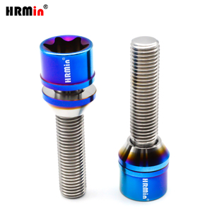 Couleur personnalisée Ti-6Al-4V tête Torx rondelle flottante boulon en titane M12 roue <span class=keywords><strong>antivol</strong></span> avec <span class=keywords><strong>clé</strong></span> en titane pour <span class=keywords><strong>BMW</strong></span> état nouveau - Product Image 2