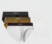 Caleçons mi-hauts respirants grande taille pour hommes, couleur unie, sans couture, en Spandex/Coton, tissés, confortables pour jeunes hommes