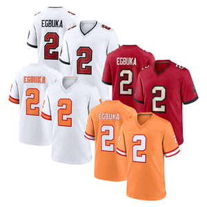 Maillot de football américain brodé de haute qualité à prix de gros Tampa Bay 2 Emeka Egbuka 50e saison, maillot de match cousu - Product Image 1