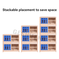 2024 vente chaude petite cage à oiseaux nichoir lumières extérieures pin naturel + porte en plastique en aluminium maison pour cage à pigeon
