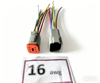 مجموعة أسلاك السيارات الألمانية DT ذات 6 دبابيس، سلك نحاسي مطلي بالقصدير 16-18AWG، موصل مقاوم للماء IP65 مع عزل PVC، 12-24 فولت