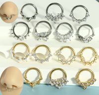 Anneau de Clicker de Segment de Septum G23, 1.2mm, 1.0mm, Bijoux en Titane, Acier, Anneau de Nez, pour Femme et Homme, 1 Pièce